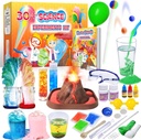 UNGLINGA 30+ Experiments Science Kits for Kids, S.T.E.M Atividades de Projeto Educacional Brinquedos Presentes para Meninos Meninas, Conjunto de Química, Bola Bouncy, Erupção de Vulcões