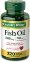 Óleo de Peixe Bounty da Natureza Softgels 1200 mg, 320 contagem