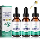 REYROB 3 Pacote Cortexi Tratamento do zumbido, [1x30ML] Cortexi Suporte Auditivo Drops,Cortexi Advanced Formula Drops for Ear Health
