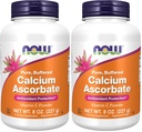 Now Supplements, Pó de Ascorbato de Cálcio, Buffered, Antioxidante Protection*, 8-Ount (Pacote de 2)