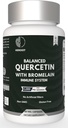 500mg Quercetina com Bromelaína Cápsulas: Suporte Respiratório Não-GMO □ Glúten Livre Suporta Saúde Geral e Bem-Estar (60 Cápsulas)