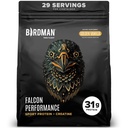 BIRDMAN Falcon Performance Vegan Protein Powder, 31g Protein, 5g Creatina, 5g BCAA, Probióticos, Eletrolíticos, Pré-treino, Baixo carboidrato, Livre de açúcar e leite, Proteína de baunilha baseada em plantas, 29 Servings
