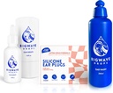Ear Care Bundle - Inclui gotas de ouvido, lavagem de ouvido e tomadas de ouvido de silicone - para nadadores, atletas, mergulhadores, viajantes - produtos de cuidado de ouvido para homens, mulheres, crianças e adultos - melhor presente nadador