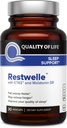 Qualidade de vida - Restwelle – Premium Natural ETAS e Suplemento de Melatonina – Fórmula Non Groggy com ETAS e Melatonina SR – Não Habit Forming – 30 Cápsulas
