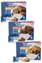 Barras de proteína pura, alta proteína, lanches nutritivos para apoiar a energia, baixo açúcar, sem glúten, pacote de variedades sem culpa (Cookie Dough/Choc Caramel/Peanut Butter Cup), 1,76 oz, pacote de 18
