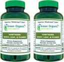 Green Suplementos Orgânicos Hawthorn Berry Cápsulas, Folha, Flor, Suplementos Hawthorn contém 90 Cápsulas, Ervas Hawthorn Natural para Saúde Cardiovascular e Cuidados do Coração Natural (Pack of 2)