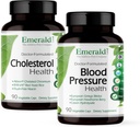 EMERALD LABS Colesterol Saúde (90 Caps) & Saúde da Pressão Arterial (90 Caps) - Suporte Coração & Sistema Circulatório - Suporte Níveis de Pressão Arterial em uma faixa normal - Sem Glúten - Alimentação de 30 dias