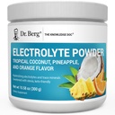 Dr. Berg Zero Açúcar Hydration Keto Electrolyte Powder - Melhorado w / 1000 mg de Potássio & Real Pink Himalaia Sal (não sal de mesa) - Coco Tropical, Abacaxi & Laranja Bebida Suplemento 50 Servings