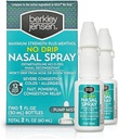 Berkley jensen No Drip Severe Congestion Nasal Spray - Descongestionante de força máxima com HCl & Menthol Oximetazolina - Aplicador de umidade da bomba, Sem esteróide, alívio de 12 horas, 1 onça de fluido (Pacote de 2)