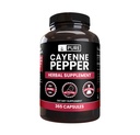 INGREDIENTES ORIGINAIS PUROS Cayenne Pepper (365 Cápsulas) Sem enchimento de magnésio ou arroz, puro, verificado no laboratório