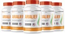 (5 PACK) Arialief Sciatica Nerve Support, Arialeaf Advanced Nerve Health, Arialeaf Prime Palm Sciatica, Aria Leaf Primepalm Aria Lief, Nerve Relief Supplement Sciatic Soothing (300 Cápsulas)