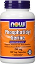 NOW Alimentos Fosfatidyl Serine 100mg, (2 x 120) 240 Veg Cápsulas