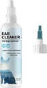 Limpador de ouvido de cão e gato – Solução Ótica Gentil para Cães e Gatos – Lavagem de ouvido de animal de estimação para Cera, Debris e Odor – Itch Relief, Fórmula Não Irritante – 4 onças