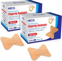 Bandagens de adesivo de tecido flexível - Bandagens de ponta de dedo para cuidados de dedo e para proteger feridas de infecção - (200 Contagem)