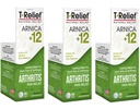 T-Alívio extra força Artrite dor Reliever Arnica +12 Medicamentos naturais para dores articulares Dores, rápida dissolução alívio da dor para mulheres e homens - 100 comprimidos (Pacote de 3)