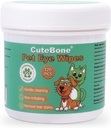 CuteBone Pet Eye Wipes 120 Count - Gentil e calmante limpeza de olhos limpa para cães e gatos, remove sujeira, manchas lacrimais e debris, evita infecções oculares, ingredientes naturais, seguro e fácil de usar