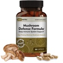 DailyNutra Mushroom Defense Formula - Immune Support Supplement (Suplemento Orgânico Cogumelos, Água quente extraída - Reishi, Chaga, Maitake, Shiitake e Turquia cauda (90 Cápsulas)