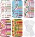 120 Pcs tecido adesivo bandagens flexíveis em massa Formas e padrões variados pequeno colorido bonito tecido bandagens com não vara Pad 3 x 1 polegadas para cortes feridas raspa mulheres (Floral)