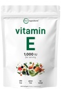 Micro Ingredientes Vitamina E 1000UI, 240 Softgels .Pílulas Puras de Óleo de Vitamina E .