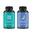 WellPath Zen Mood Support + Rest Valerian Root Sleep Aid Supplements 2 Pack - Ultimate Combination for Calm Mood, Energy & Natural Sleep Support - L-Theanina & Other Natural Ingredients - 60 Cts cada