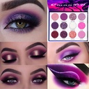 BINGBRUSH 12 cores Glitter roxo rosa barato Eyeshadow maquiagem Palette, brilhante alto Pigmentado metal Shimmer arco-íris colorido pressionado Eyeshadow maquiagem de olhos conjunto para meninas