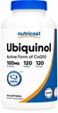 Nutricost Ubiquinol Softgels (120 Softgels □ 100 mg por serviço) - Antioxidante de Absorção Superior □ Forma Ativa do CoQ10 - Sem Glúten, Não-GMO