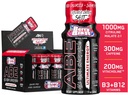 Tudo preto tudo energia shots 12 pacote de café da manhã 300mg , explosão de cerveja , zero açúcar , suplemento de foco de energia , mistura nootrópico para ginásio ou trabalho