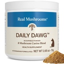 Cogumelos reais Saúde inteira do cão – Mistura de cogumelos funcionais para cães com Mane Leão, Cordyceps, Turquia Tail, Reishi, Shiitake para o bem-estar geral de cães – 2,65 oz Suplemento em pó