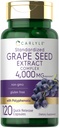 Carlyle Grape Seed Extract 4.000mg □ 120 Cápsulas de liberação rápida □ Complexo de extração padronizada com polifenóis □ Não-GMO, Suplemento sem glúten
