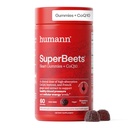 HumanN SuperBeets Heart Gummies Advanced - CoQ10 150 mg Plus Beet Raíz em pó e extrato de sementes de uva, SuperBeets Gummy, 60 contagem