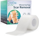 Boysea Silicone Scar Sheets (1,6" x 120") Fita clara de Silicone Scar - Tratamento de remoção de cicatrizes - Tiras de cicatriz reutilizáveis para Keloid, C-Seção, Queimar, Cicatrizes Cirúrgicas