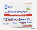 Globe Hydrocortisona Creme de força máxima 1% w/ Aloe, Creme Anti-Itch para vermelhidão, Inchaço, Coceira, Erupção cutânea e dermatotite, Bites de Bug/Mosquito, Eczema, Hemorroidas e Mais