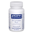 Encapsulamentos puros B-Complex Plus - B Suplemento de vitaminas para apoiar a saúde neurológica, saúde cardiovascular, níveis de energia e suporte do sistema nervoso* - com vitamina B12 & More - 60 Cápsulas