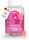 IvyBears gomas de vitamina do cabelo feminino com biotina complexa, colágeno, ácido fólico, vitamina B7, e queratina para o cabelo, pele e unhas - Vegan crescimento do cabelo & 100% vitamina Boost - 60 contagem, 1 mês de fornecimento