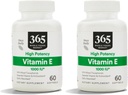 365 por mercado inteiro de alimentos, vitamina E de alta potência 1000 Iu, 60 Softgels (Pacote de 2)