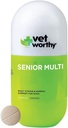 Vet Worthy Senior Multivitamin Chewable para cães - Antioxidantes e Apoio Nutricional - Apoio Diário - Vitaminas Essenciais, Minerais, & Enzimas- Flavor Fígado Chewable para cães - 60 Comprimidos