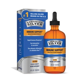 Suporte Imune Prata Soberano - Prata Colóide, Hidrosol de Prata Bio-Ativa, 10 ppm, Dropper Líquido, 8 Fl Oz, (236 ml)