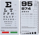 NOYOC 2 Pack Pocket Eye Chart, 2 em 1 Snellen & Rosenbaum Chart, 6.5x3.5 Inches, Handheld dupla face cartão de visão baixa plástico para exames de olhos (2 Pack 6 Pés)