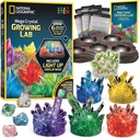 National Geographic Mega Crystal Growing Kit - Crescer 6 cristais com suporte de luz, presentes de ciência para crianças 8-12