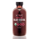 Óleo de semente preta orgânica Kiva - Ultra alta 3X Thymoquinone (TQ), prensado a frio, 100% Turco Nigella Sativa Óleo de semente, All-Natural Não-GMO Suplemento - Vegan, 8 onças (235 ml) Garrafa de vidro