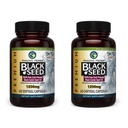 Ervas surpreendentes Premium Black Seed Oil Cápsulas - alta potência, frio Pressionado Nigella Sativa Aids na saúde digestiva, suporte imunológico e função do cérebro - 60 contagem, 1250mg (Pacote de 2)