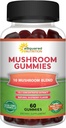 aSquared Nutrition Mushroom Gummies - 10x Complex Supplement - Lions Mane, Turkey Tail, Reishi, Cordyceps, Chaga - Energia, Foco, Suporte Imune para Homens e Mulheres - Substituir Pó, Cápsulas e Comprimidos