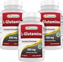 Best Naturals L-Glutamina 500mg, 250 Comprimidos (250 Contagem de 3))