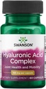 Swanson Super Potência Complexo de Ácido Hial-Junto Hialurónico 166 Milligrams 60 Cápsulas