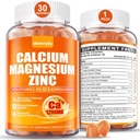 Cálcio 1200 mg com pastilhas de vitamina D3 para adultos - Citrato de cálcio com vitamina D3 K2, Magnésio, Zinco, Borão, Cobre e Ashwagandha - Extra Absorção Suplemento de cálcio para mulheres