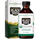Mãe Natureza USDA Orgânico Black Seed Oil – Cold Pressed, Unrefined & Vegan Nigella Sativa, High Thymoquinone (2%+), Omega 3 6 9 para Imune, Suporte Conjunta e Coração, Cabelo e Pele, Não-GMO, 16 onças