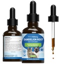 Bem-estar animal Raíz de dente-de-leão para gatos - Fígado & Saúde do Coração, Função Digestiva, Apoio ao Açúcar no Sangue, Orgânico Certificado - Suplemento de ervas formulada por veterinário 2 oz (59 ml)