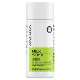 OxyEnergy Silymarin Milk Thistle 300mg Extract with Vitamina C, Inositol & Pueraria, Detox de fígado e suporte de reparo, Suporte antioxidante, 90 Cápsulas vegetarianas