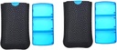 VOFOON pequeno organizador de pílulas 3 vezes por dia diário 2 Pack, caixa de pílulas de viagem para bolso de bolsa, 3 compartimento portátil medicina caso vitamina, caixa de óleo de peixe, caixa de suplemento