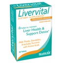 HealthAid LiverVital – Uma vez-Daily Herbal suporte de fígado com cardo de leite, dente-de-leão, alcachofra e alcachofra mais metionina, colina e inositol, vegetariano, 60 comprimidos